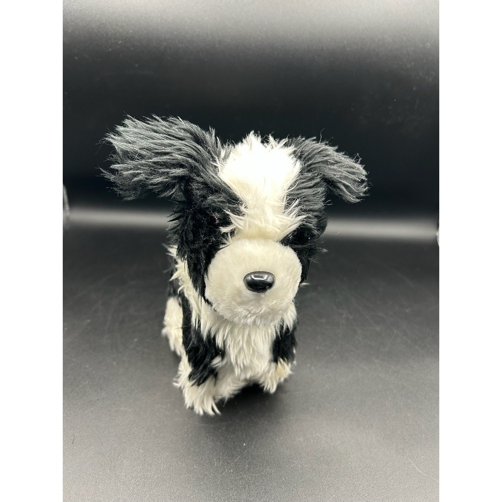 American Girl Saige Plush Dog Rembrandt Border Collie 6.5" Poseable Black White